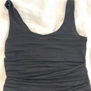 Nicole Miller Ruched Body Suit Tank Top